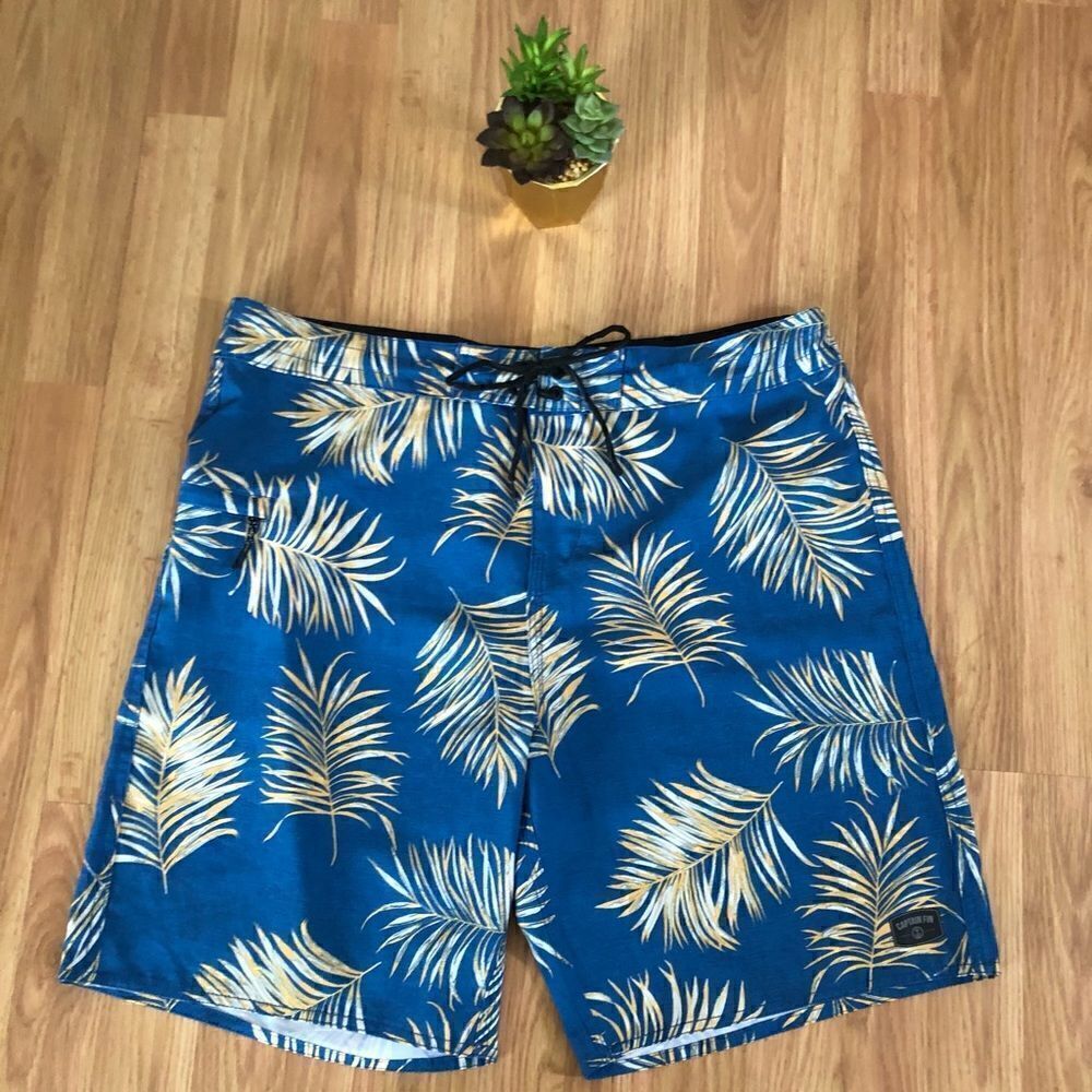 Captain Fin 4-way Dolphin Stretch Quik Dry Beach Swim Trunk Shorts